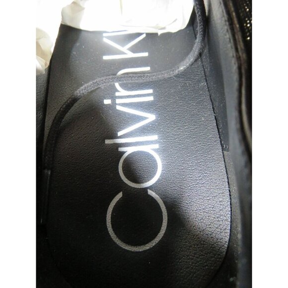 Calvin Klein Black Adeso Lace Up Leather Oxford  rounded toe dress loafers sz 11 - Picture 8 of 10